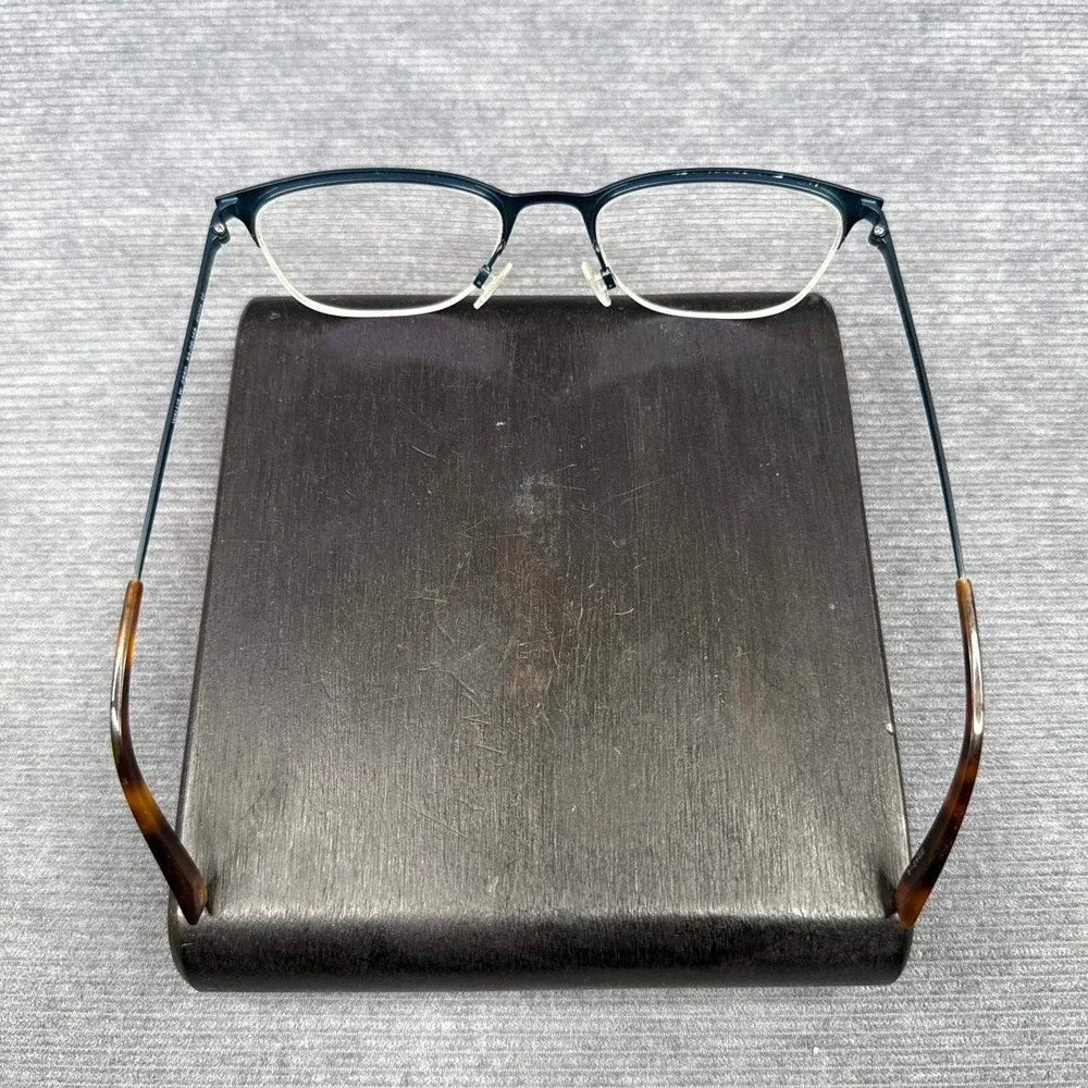 Warby Parker Wallis W 2550 Navy Blue Tortoise Eyeglasses 53-20-145 Semi-Rimless
